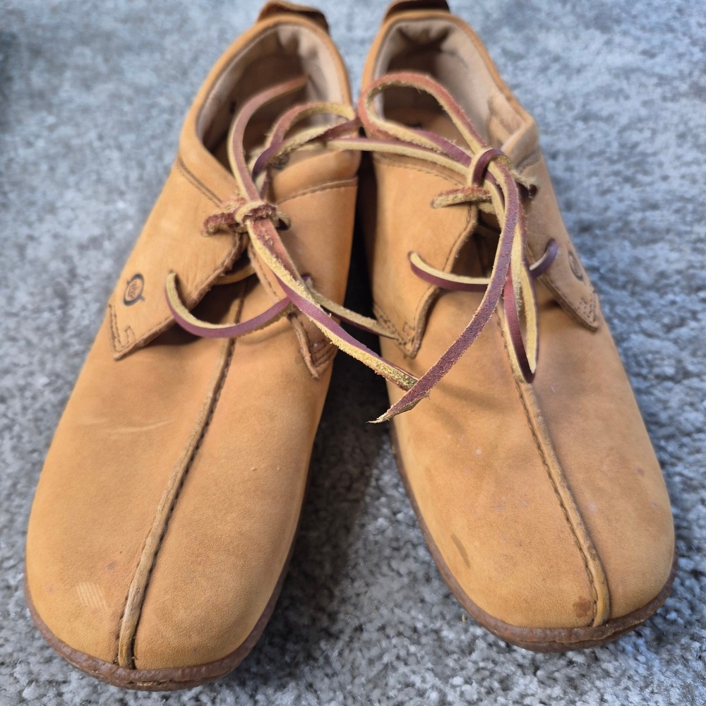 Born Tan Nubuck Leather Lace Up Center Seam Oxford Shoes Womens 7.5
